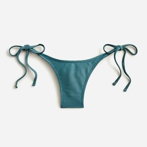 J. CREW Ribbed Curved-Waist Cheeky String Bikini Bottom Women's Large NWT